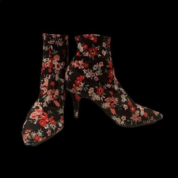 INC International Concept Floral ankle booties - Picture 1 of 6